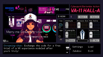 VA-11 Hall-A: Cyberpunk Bartender Action - Screenshot #223005 | 1280 x 720