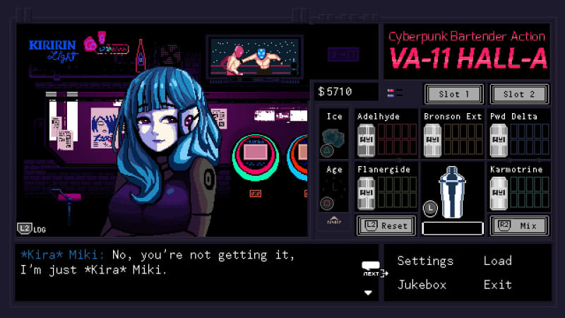 VA-11 Hall-A: Cyberpunk Bartender Action - Screenshot #223002 | 1280 x 720