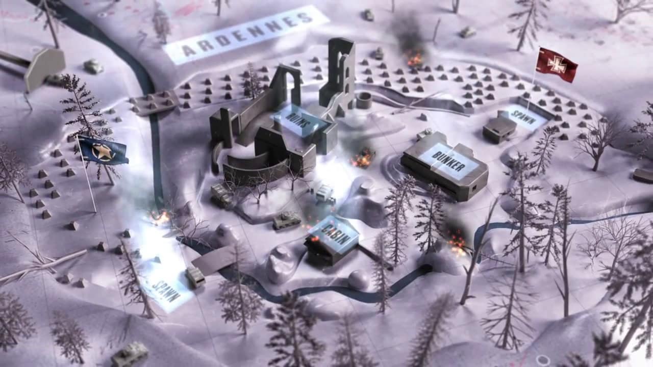 Call Of Duty WWII Ardennes Multiplayer Map Flythrough Trailer 